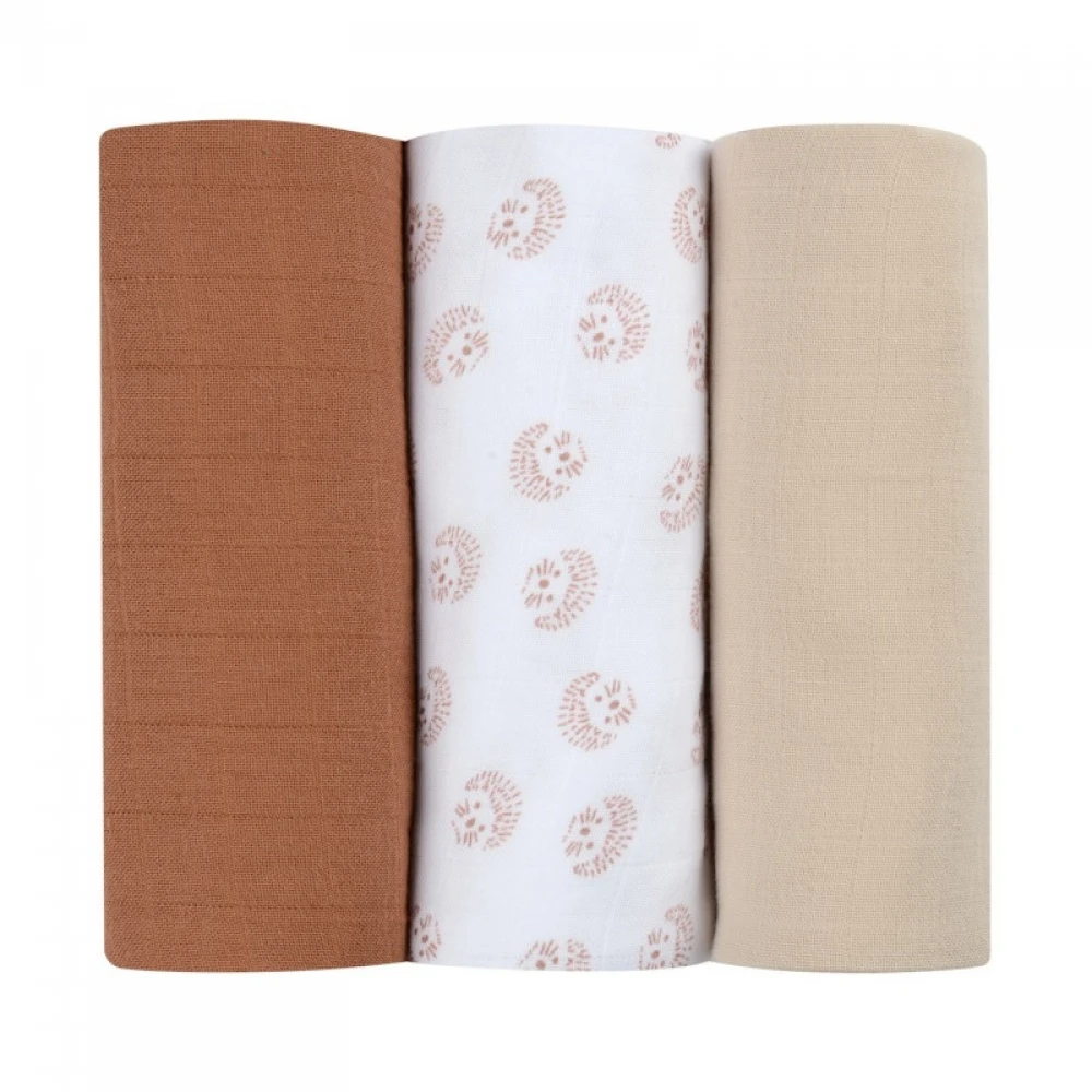 Beaba Lot De 3 Langes 70 X 70 Cm Hérisson 1 Beaba Lot De 3 Langes 70 X 70 Cm Hérisson