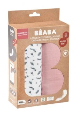 Beaba Lot De 2 Langes 120cm Vieux Rose / Campagne Florale 12 Beaba Lot De 2 Langes 120cm Vieux Rose / Campagne Florale -Allobébé bb121003900 5