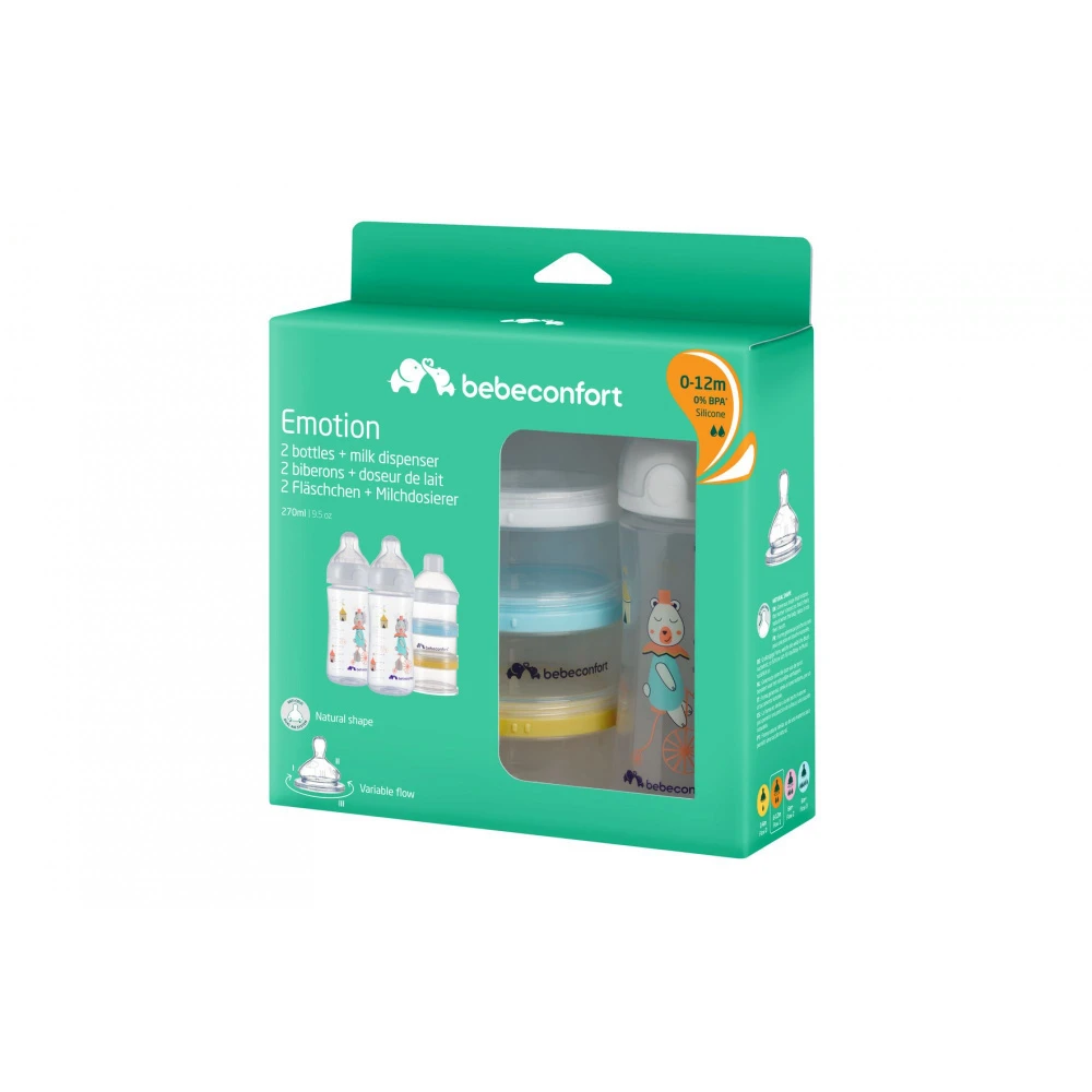 Lot De 2 Biberons Emotion Pp 270 Ml Funny Friends + Doseur De Lait 2 Lot De 2 Biberons Emotion Pp 270 Ml Funny Friends + Doseur De Lait – Image 2