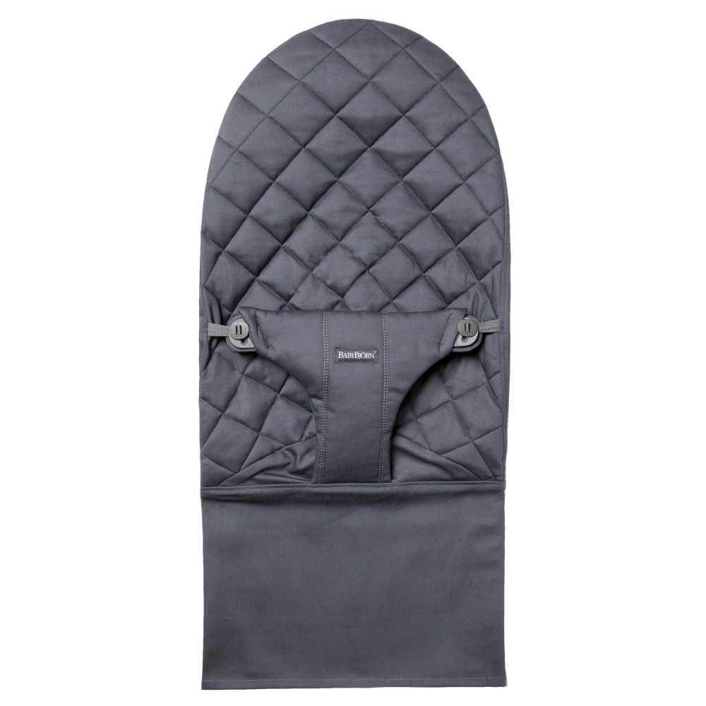 Babybjorn Housse De Transat Bliss Coton Matelassé Classique Anthracite 2 Babybjorn Housse De Transat Bliss Coton Matelassé Classique Anthracite – Image 2