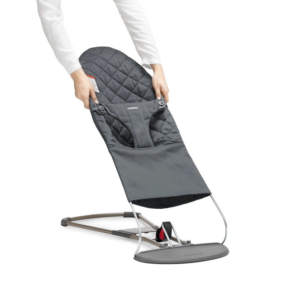 Babybjorn Housse De Transat Bliss Coton Matelassé Classique Anthracite 4 Babybjorn Housse De Transat Bliss Coton Matelassé Classique Anthracite – Image 4