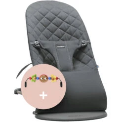 Babybjorn Pack Transat Bliss Coton Anthracite + Arche De Jeux Yeux Espiègles