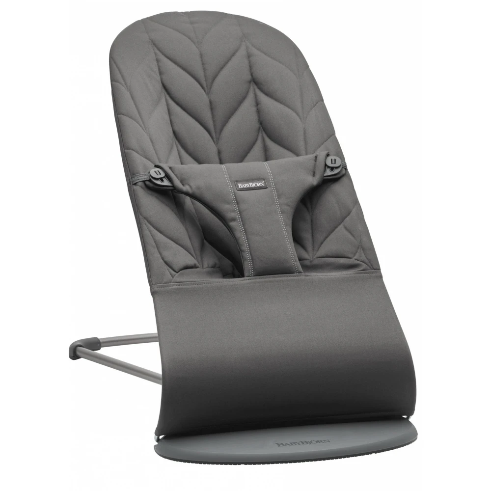 Babybjorn Transat Bébé Bliss Coton Matelassé Pétale Anthracite 1 Babybjorn Transat Bébé Bliss Coton Matelassé Pétale Anthracite