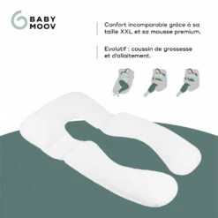 BabyMoov Coussin D'allaitement Xxl B.love Mineral Gris -Allobébé bm020079783 2