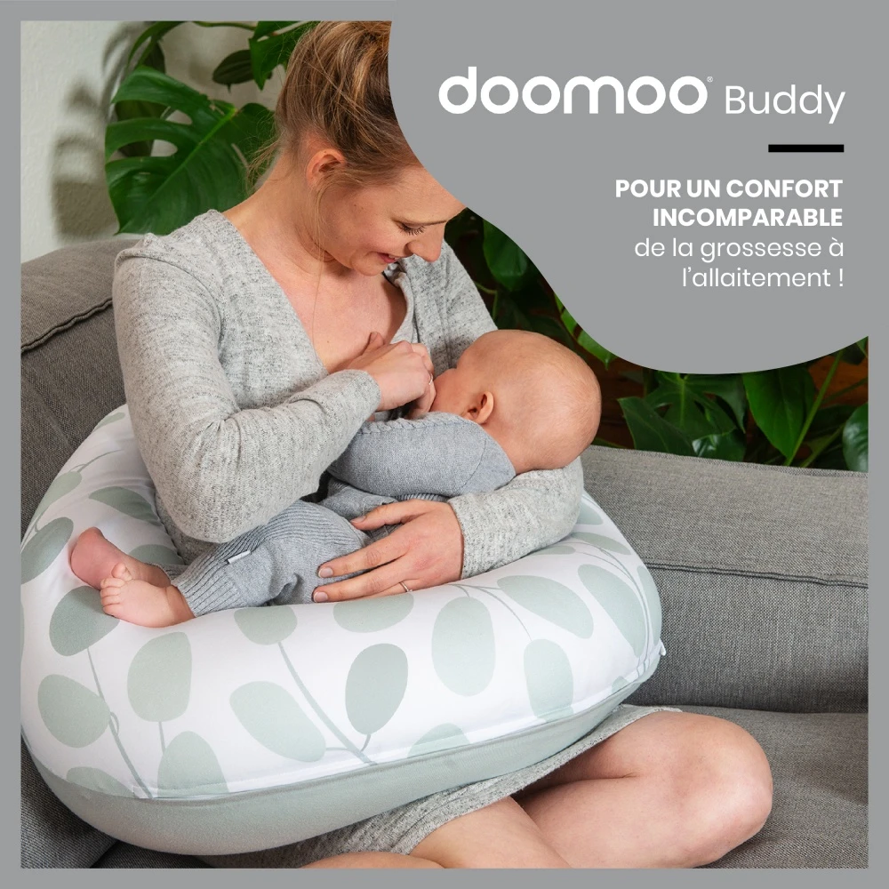 BabyMoov Coussin De Maternité Doomoo Buddy Leaves Aquagreen 3 BabyMoov Coussin De Maternité Doomoo Buddy Leaves Aquagreen – Image 3