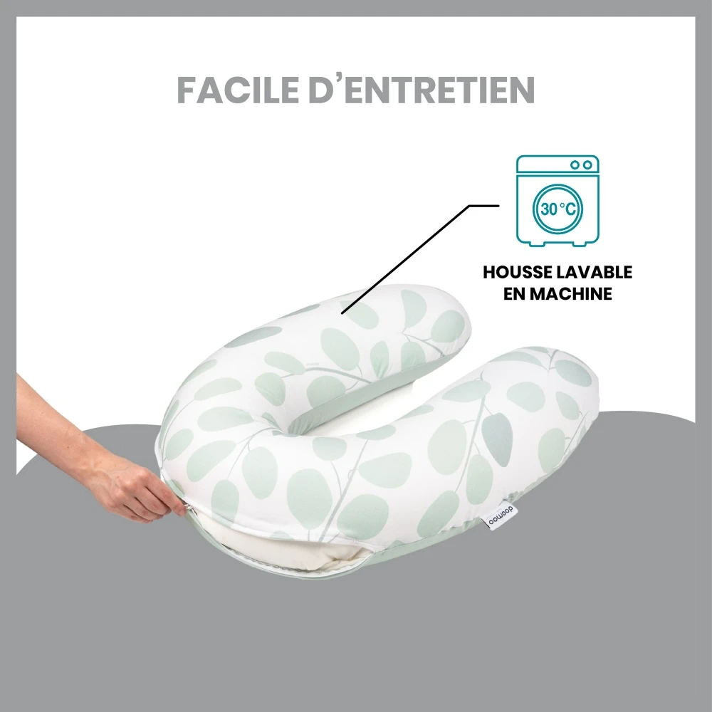 BabyMoov Coussin De Maternité Doomoo Buddy Leaves Aquagreen 7 BabyMoov Coussin De Maternité Doomoo Buddy Leaves Aquagreen – Image 7