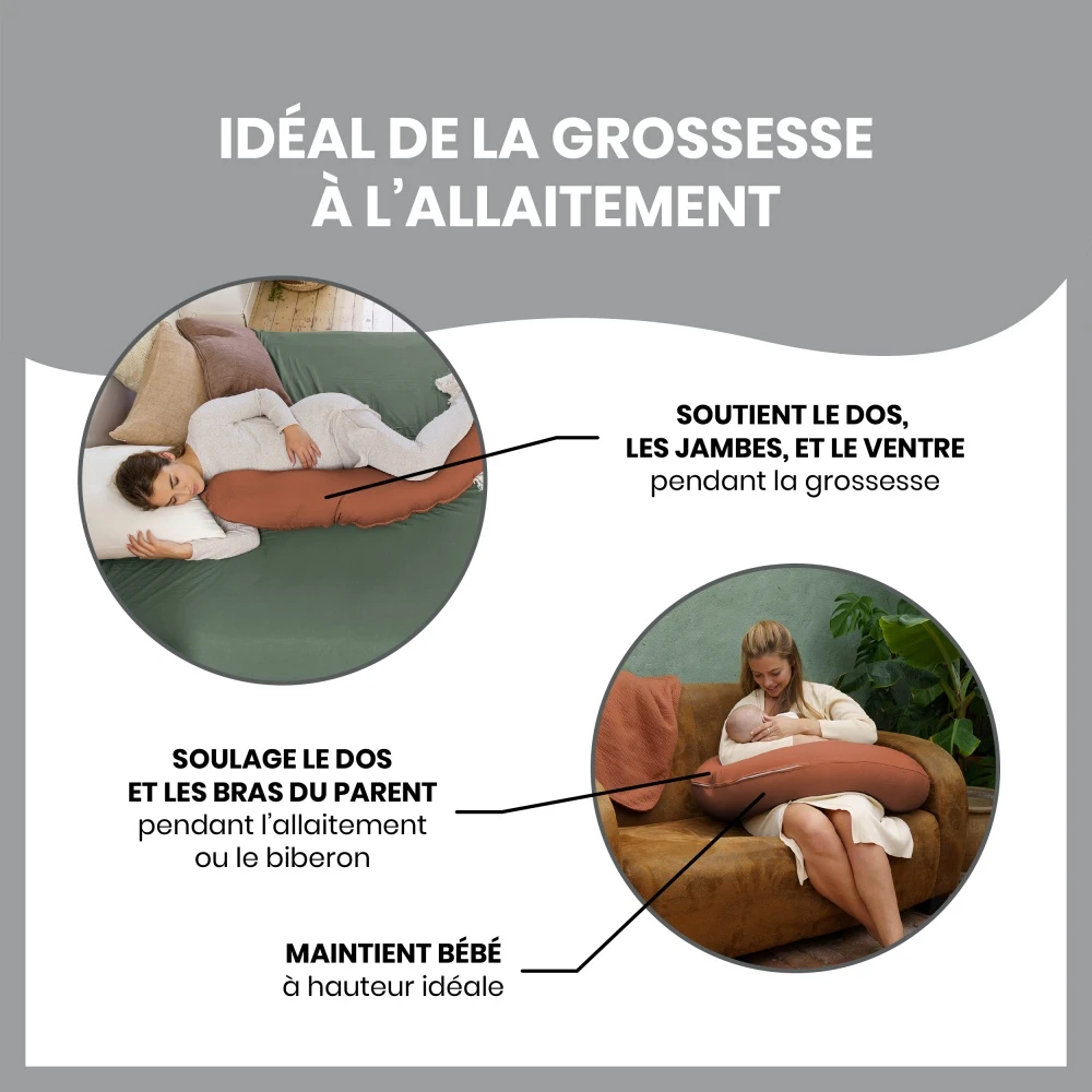BabyMoov Coussin De Maternité Doomoo Tetra Terracotta 5 BabyMoov Coussin De Maternité Doomoo Tetra Terracotta – Image 5