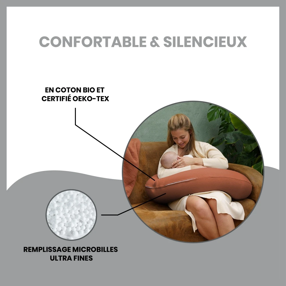BabyMoov Coussin De Maternité Doomoo Tetra Terracotta 7 BabyMoov Coussin De Maternité Doomoo Tetra Terracotta – Image 7