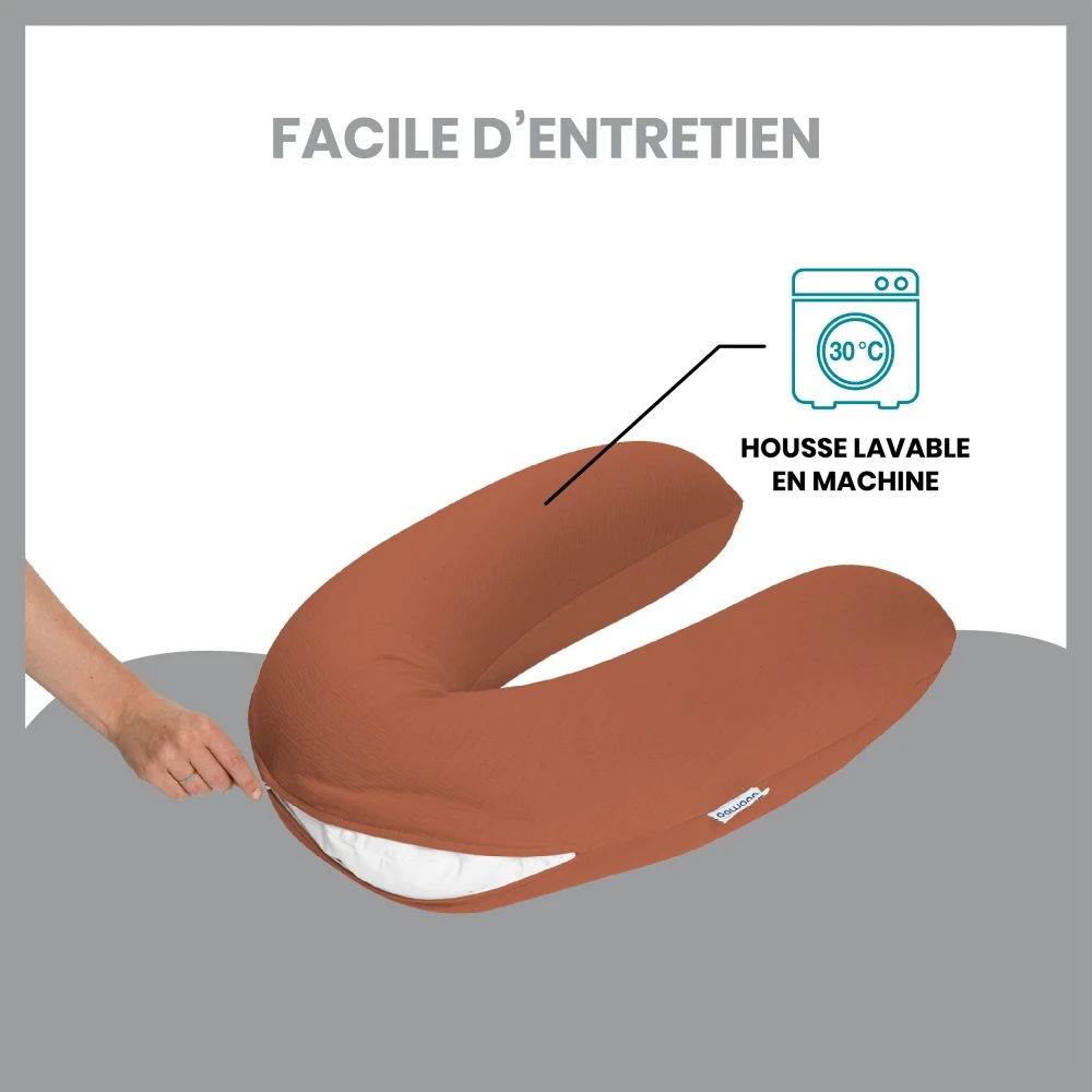 BabyMoov Coussin De Maternité Doomoo Tetra Terracotta 8 BabyMoov Coussin De Maternité Doomoo Tetra Terracotta – Image 8