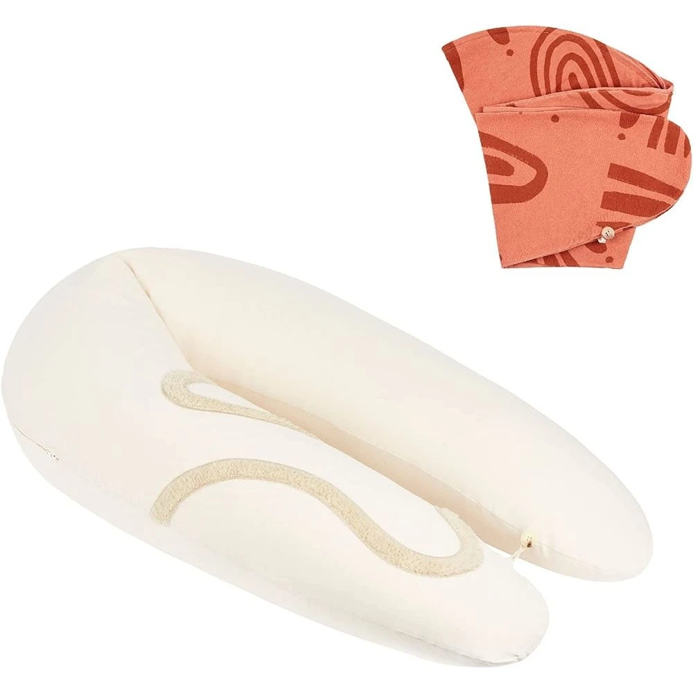 BabyMoov Pack Coussin D'allaitement B.love écru + Housse Terracotta 1 BabyMoov Pack Coussin D'allaitement B.love écru + Housse Terracotta