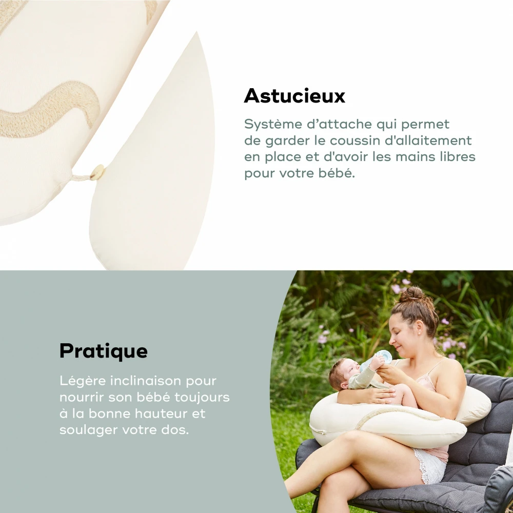 BabyMoov Pack Coussin D'allaitement B.love écru + Housse Terracotta 5 BabyMoov Pack Coussin D'allaitement B.love écru + Housse Terracotta – Image 5