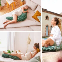 BabyMoov Coussin D'allaitement B.love Vert Végétal -Allobébé bm020179684 6