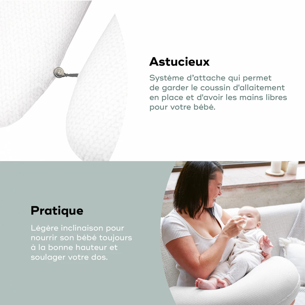 BabyMoov Coussin D'allaitement B.love Gris Minéral 4 BabyMoov Coussin D'allaitement B.love Gris Minéral – Image 4
