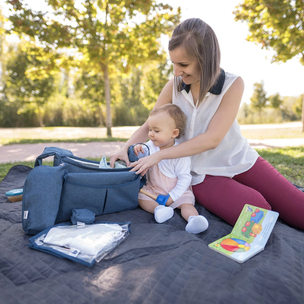 BabyMoov Sac à Langer Urban Bleu Chiné 5 BabyMoov Sac à Langer Urban Bleu Chiné – Image 5