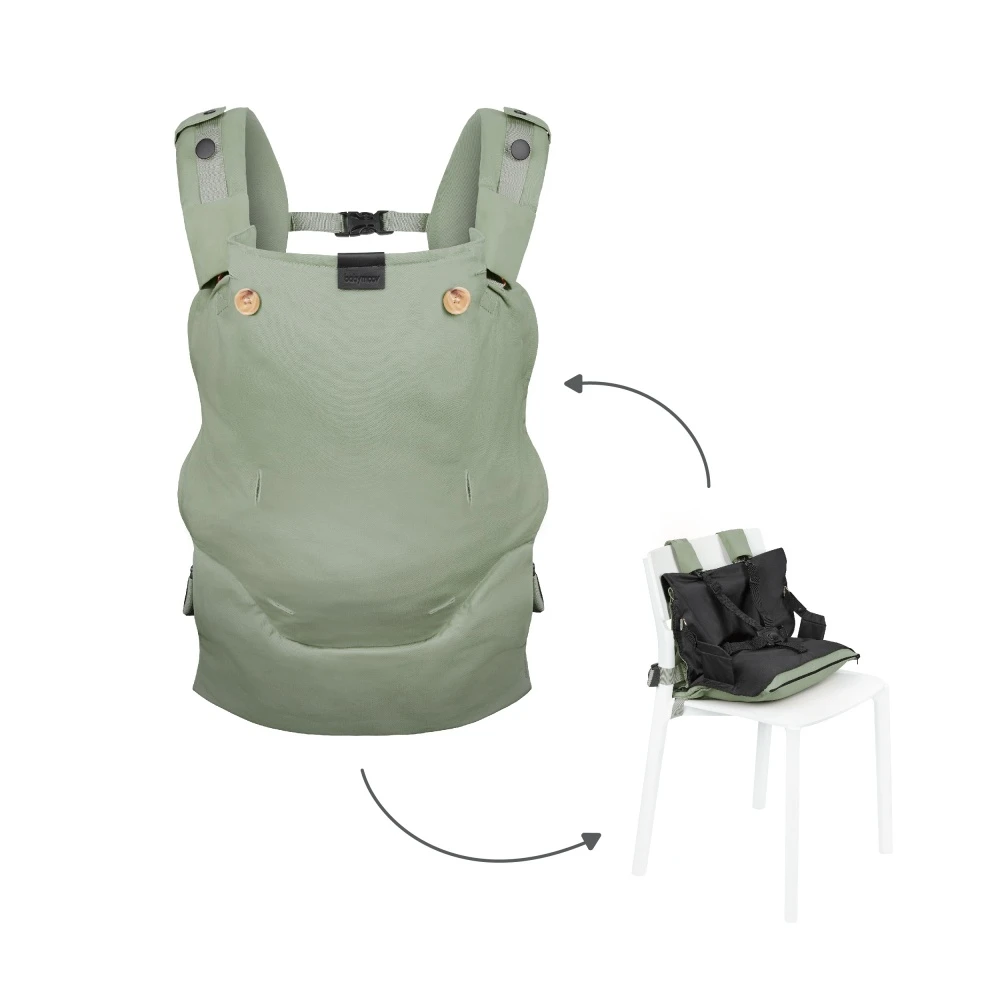 BabyMoov Porte Bébé Physiologique Moov & Boost Vert Sauge 1 BabyMoov Porte Bébé Physiologique Moov & Boost Vert Sauge