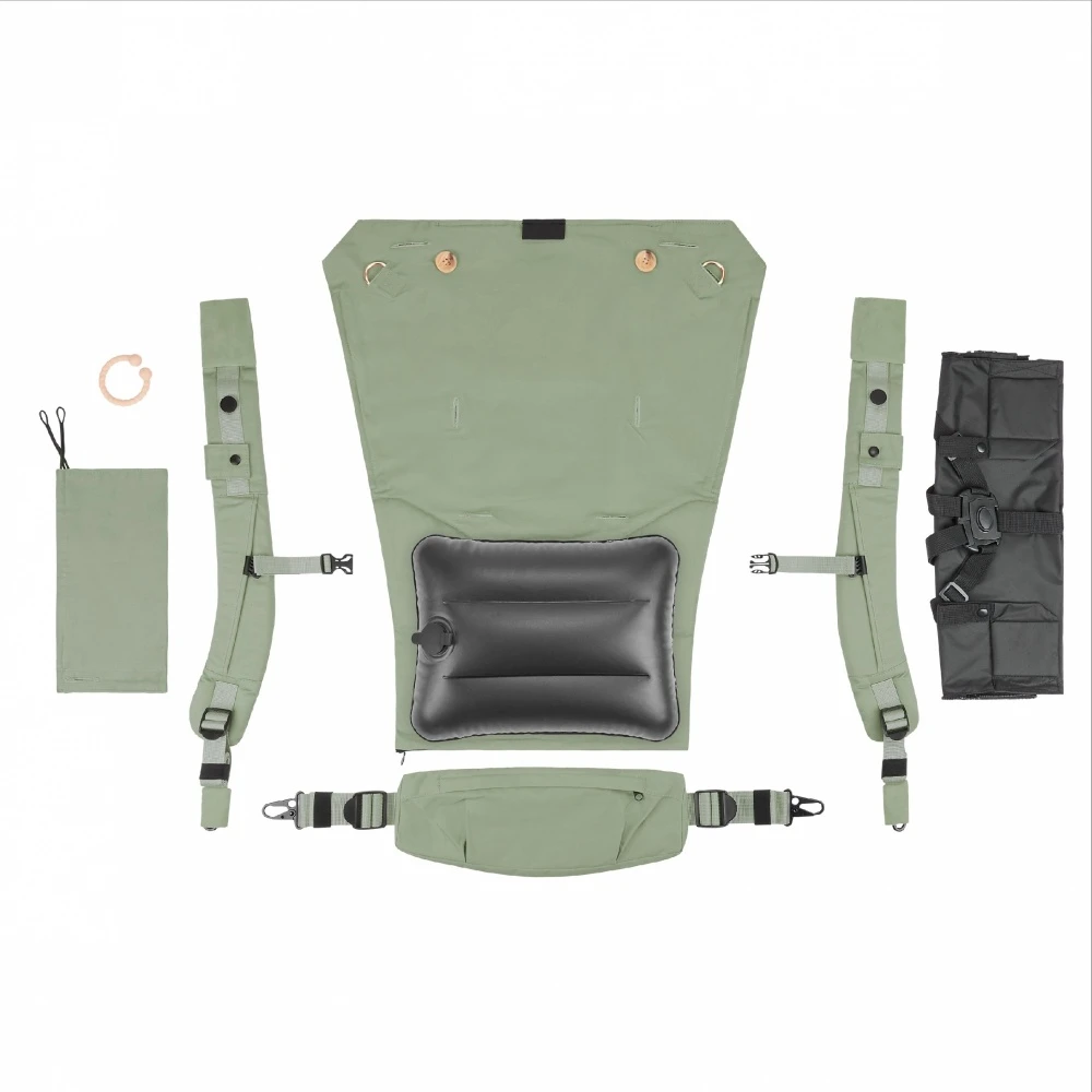 BabyMoov Porte Bébé Physiologique Moov & Boost Vert Sauge 3 BabyMoov Porte Bébé Physiologique Moov & Boost Vert Sauge – Image 3