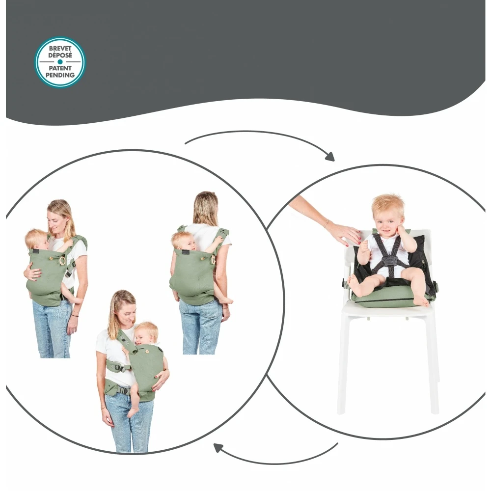 BabyMoov Porte Bébé Physiologique Moov & Boost Vert Sauge 6 BabyMoov Porte Bébé Physiologique Moov & Boost Vert Sauge – Image 6