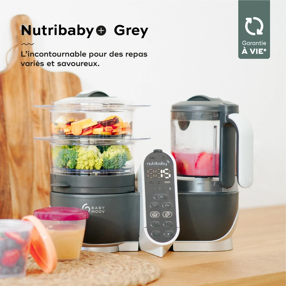 BabyMoov Robot De Cuisine Nutribaby+ Industrial Grey 2 BabyMoov Robot De Cuisine Nutribaby+ Industrial Grey – Image 2