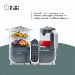 BabyMoov Robot De Cuisine Nutribaby+ Industrial Grey 13 BabyMoov Robot De Cuisine Nutribaby+ Industrial Grey -Allobébé bm056048789 3
