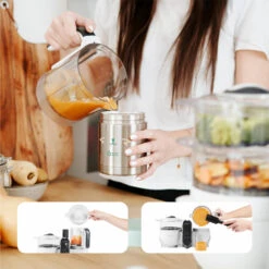 BabyMoov Pack Robot Nutribaby+ Blanc + Contenant Isy Inox -Allobébé bm056081113 5