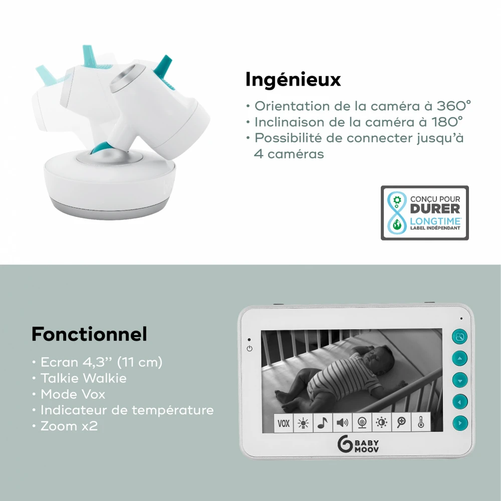 BabyMoov Babyphone Vidéo Yoo Moov Motorisé 360° 5 BabyMoov Babyphone Vidéo Yoo Moov Motorisé 360° – Image 5