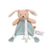 Doudou Attache-sucette Lapin Bleu Bio