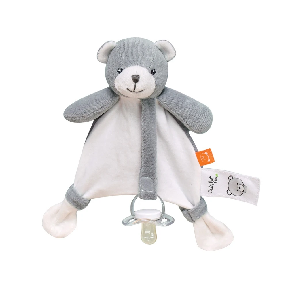 Doudou Attache-sucette Ourson Bio 1 Doudou Attache-sucette Ourson Bio