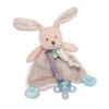 Doudou Attache Sucette Lapin Poupi Nature