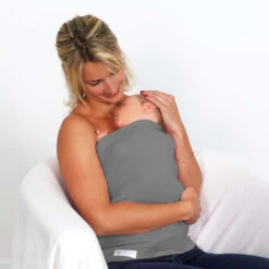 Candide Bandeau Peau à Peau Tube Gris Taille S/m