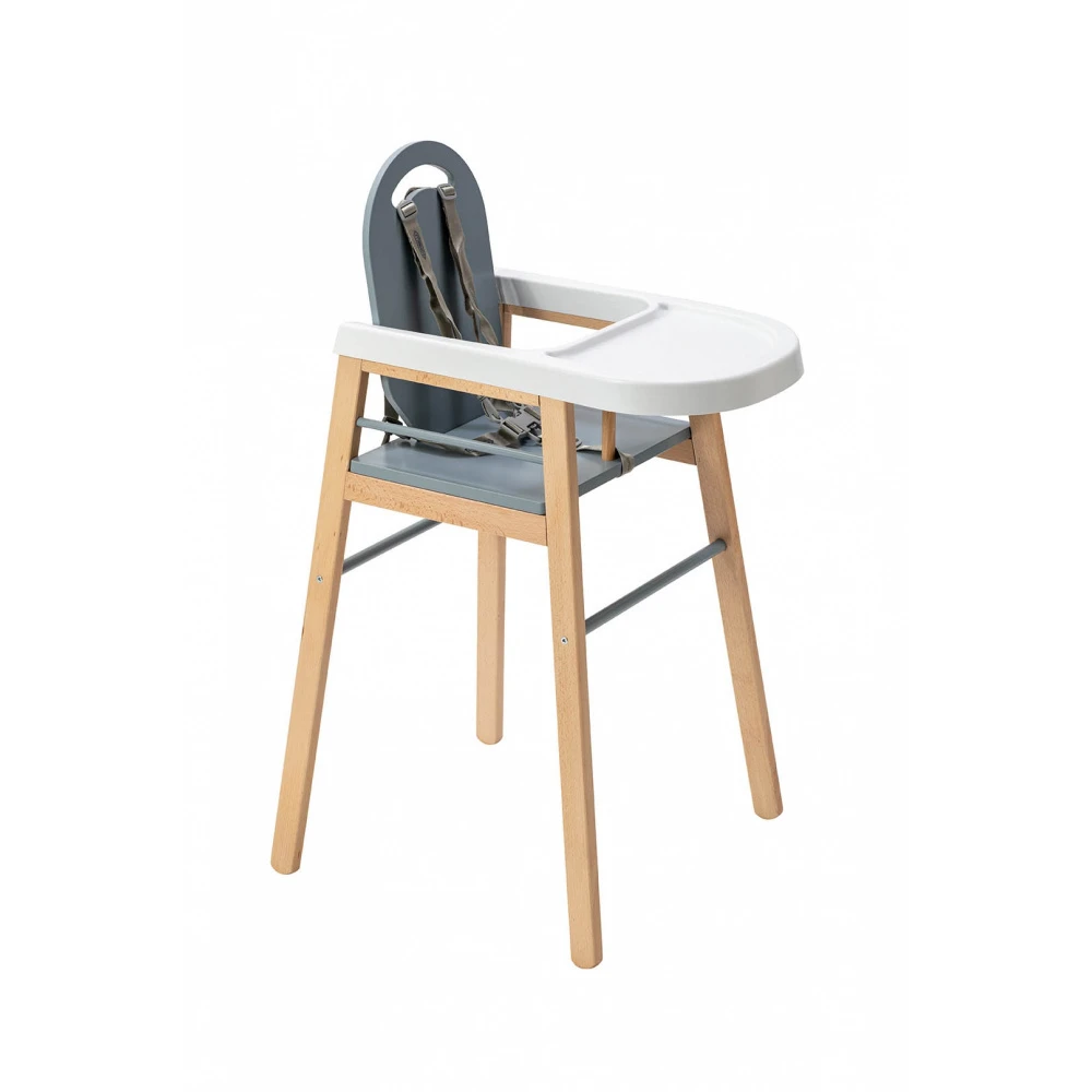 Chaise Haute Bois Lili Hybride Bleu Gris 1 Chaise Haute Bois Lili Hybride Bleu Gris