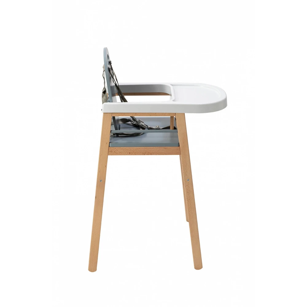 Chaise Haute Bois Lili Hybride Bleu Gris 2 Chaise Haute Bois Lili Hybride Bleu Gris – Image 2