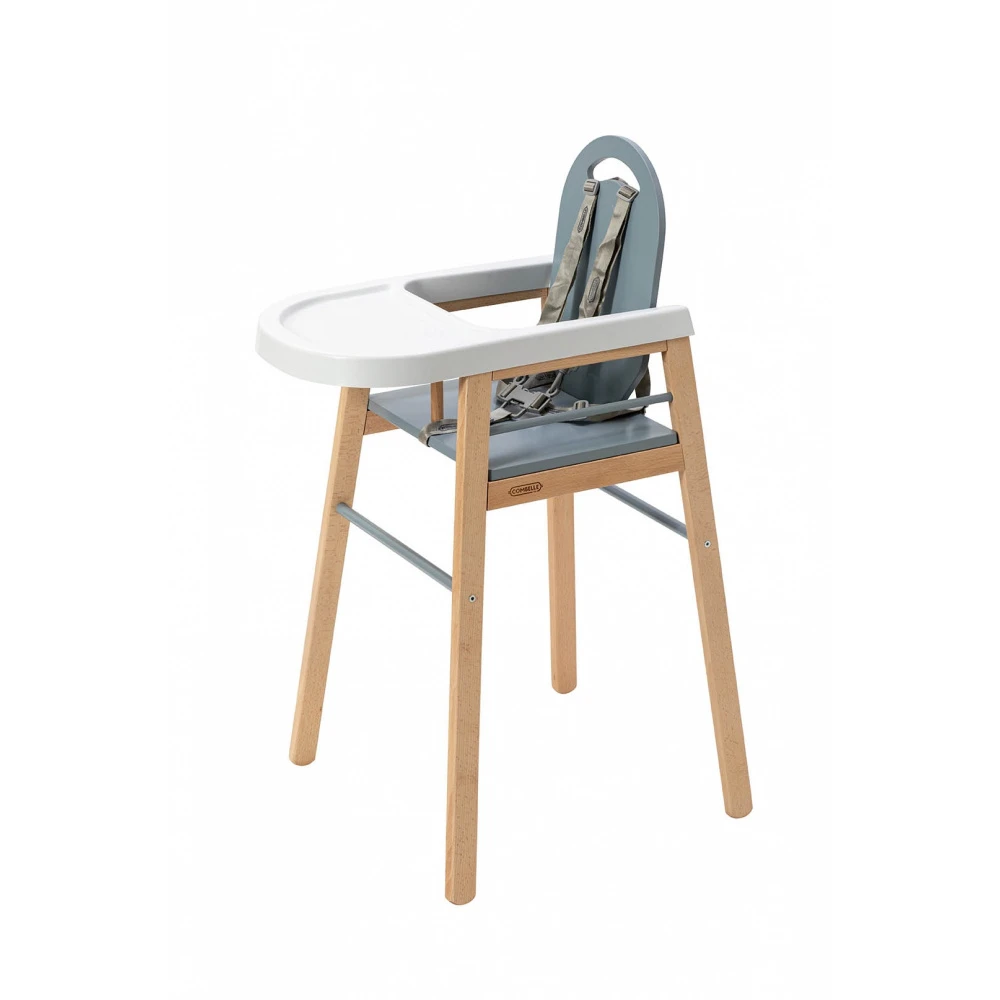 Chaise Haute Bois Lili Hybride Bleu Gris 7 Chaise Haute Bois Lili Hybride Bleu Gris – Image 7