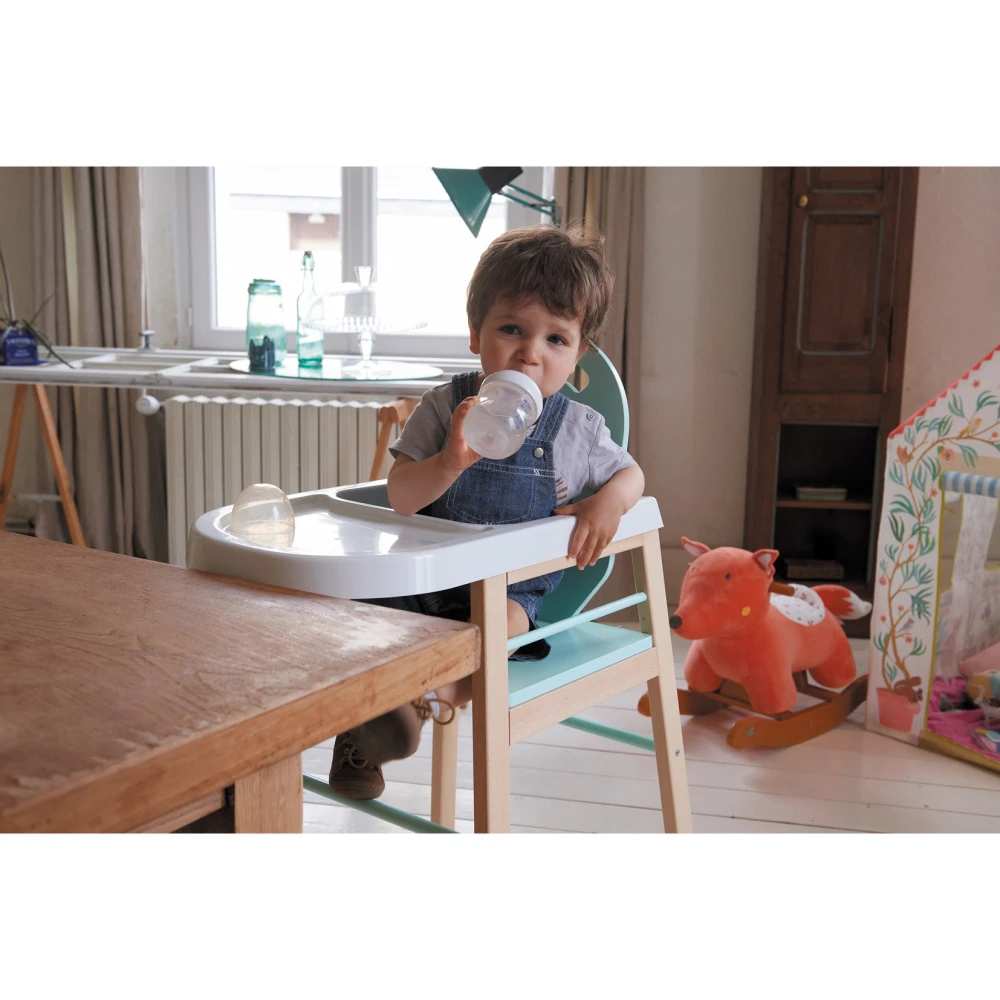 Chaise Haute Bois Lili Hybride Bleu Gris 10 Chaise Haute Bois Lili Hybride Bleu Gris – Image 10