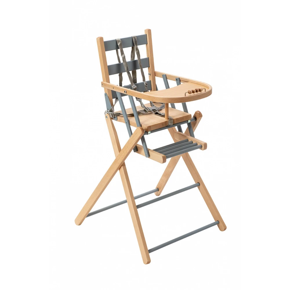 Chaise Haute Pliante Sarah Hybride Bleu Gris 7 Chaise Haute Pliante Sarah Hybride Bleu Gris – Image 7