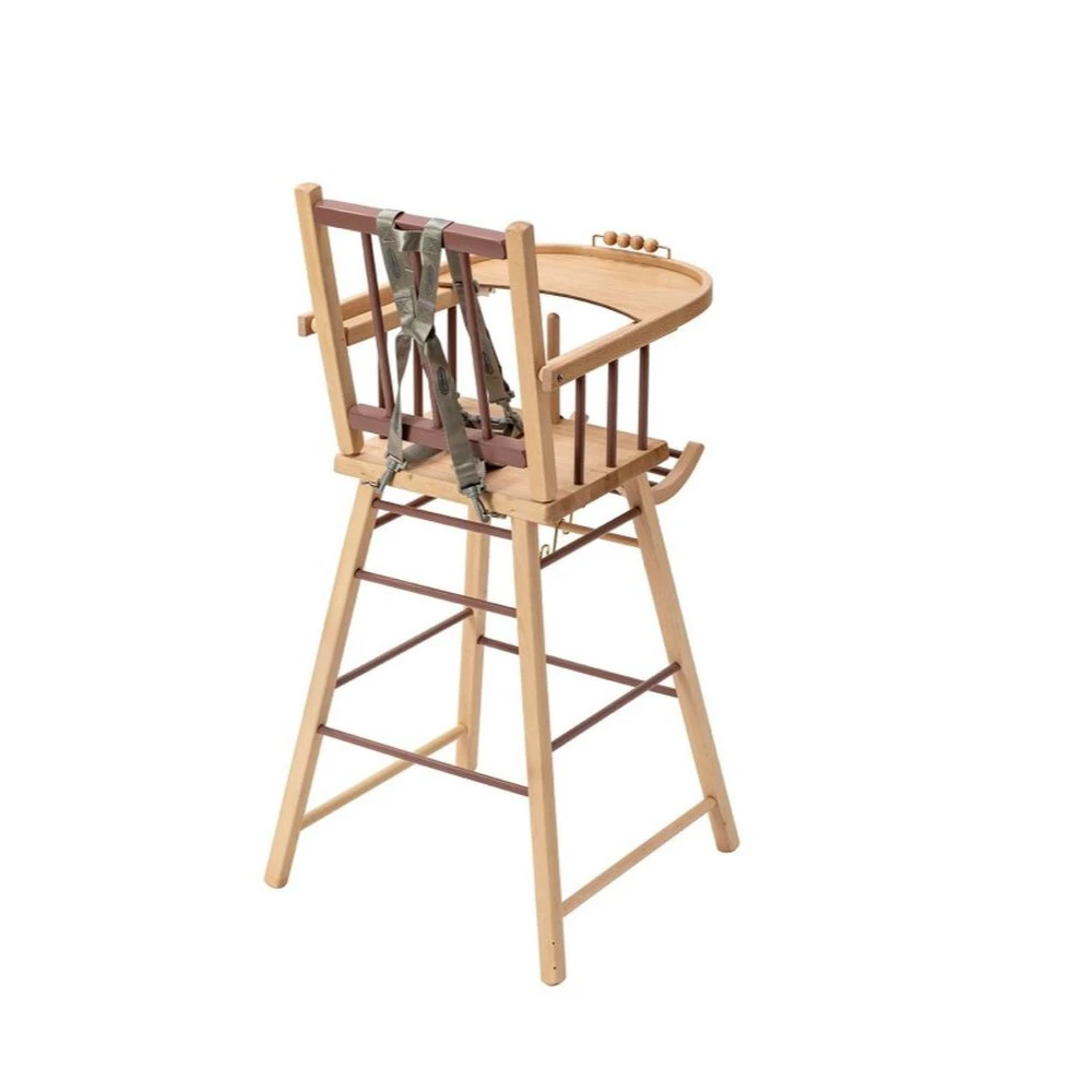 Chaise Haute En Bois André Hybride Vieux Rose 5 Chaise Haute En Bois André Hybride Vieux Rose – Image 5