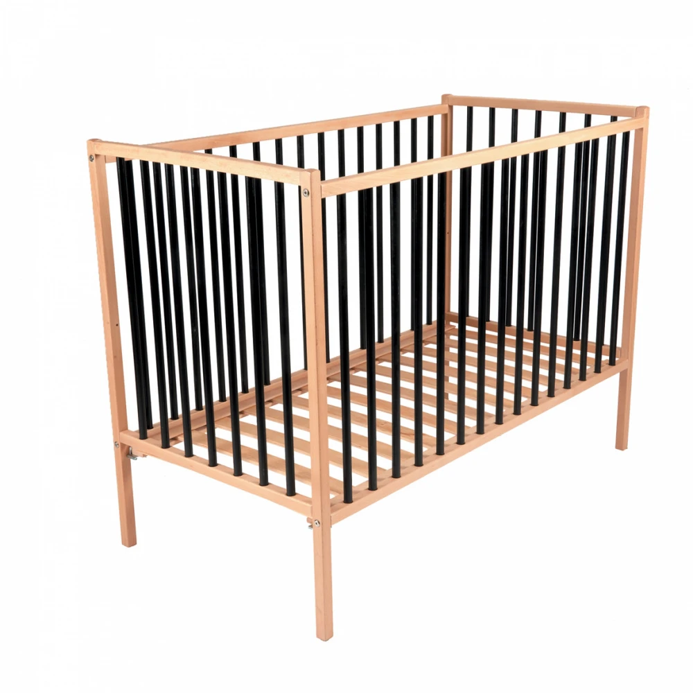 Lit Bébé Remi 70x140cm Hybride Noir 1 Lit Bébé Remi 70x140cm Hybride Noir