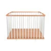 Parc Bébé Pliant Carré Gaby Avec Plancher Réglable Hybride Blanc