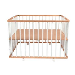 Parc Bébé Pliant Carré Gaby Avec Plancher Réglable Hybride Blanc -Allobébé cb081630088 2