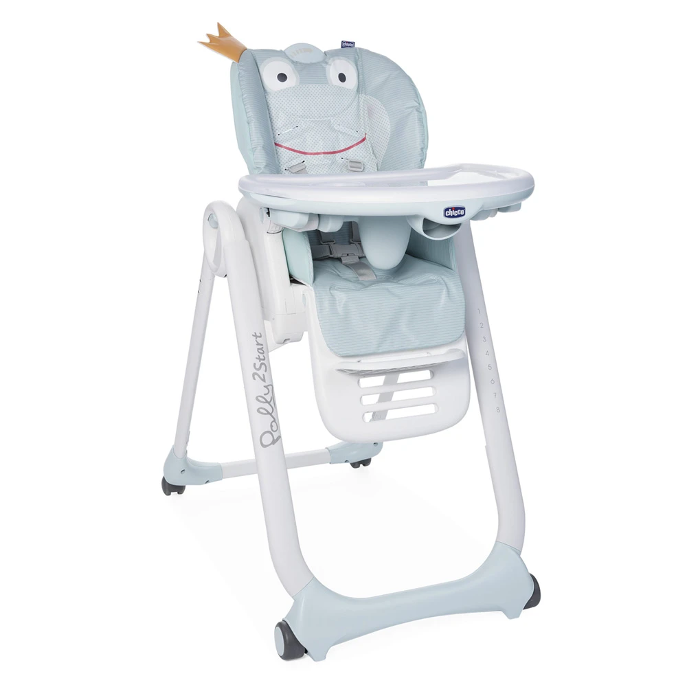 CHICCO Chaise Haute Polly 2 Start 4 Roues Froggy 1 CHICCO Chaise Haute Polly 2 Start 4 Roues Froggy