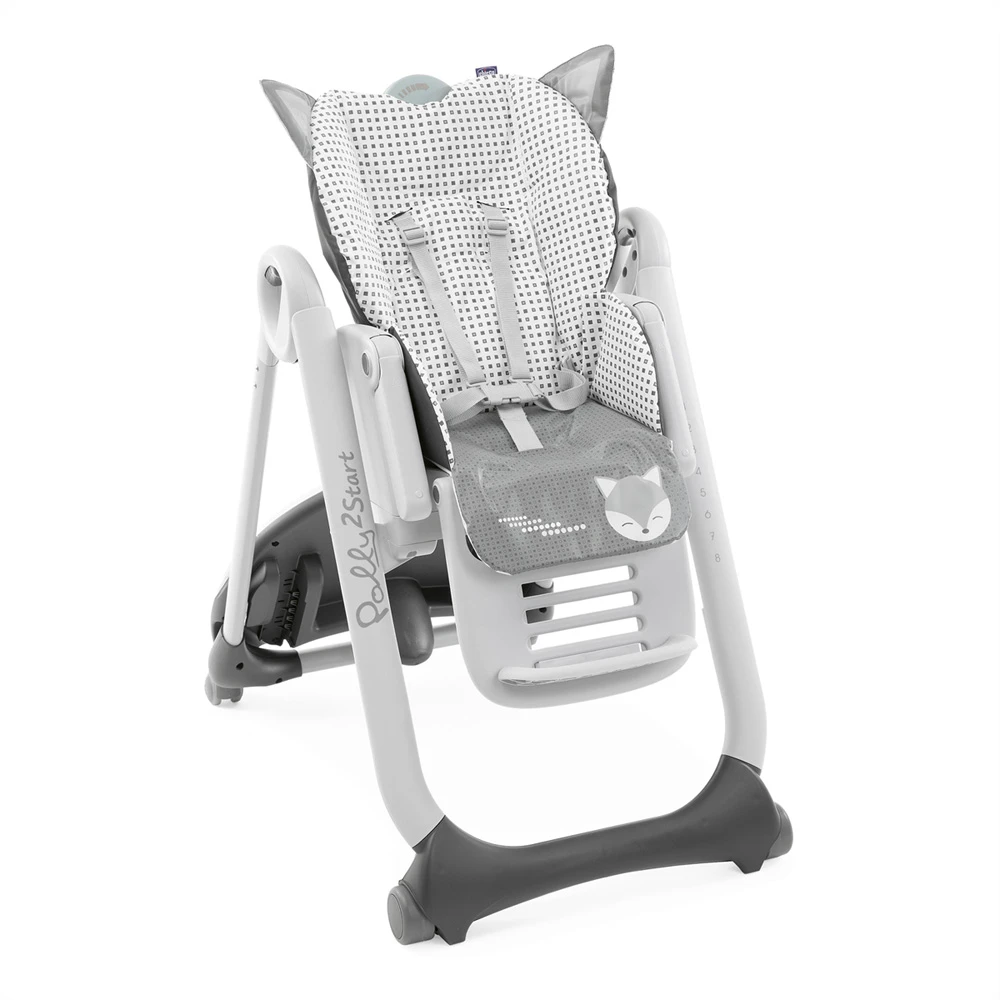 CHICCO Chaise Haute Polly 2 Start 4 Roues Foxy 2 CHICCO Chaise Haute Polly 2 Start 4 Roues Foxy – Image 2