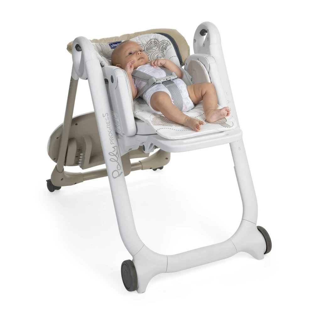 CHICCO Chaise Haute Polly Progres5 4 Roues Clouds 10 CHICCO Chaise Haute Polly Progres5 4 Roues Clouds – Image 10