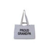 Childhome Sac à Langer Proud Grandpa En Toile Gris