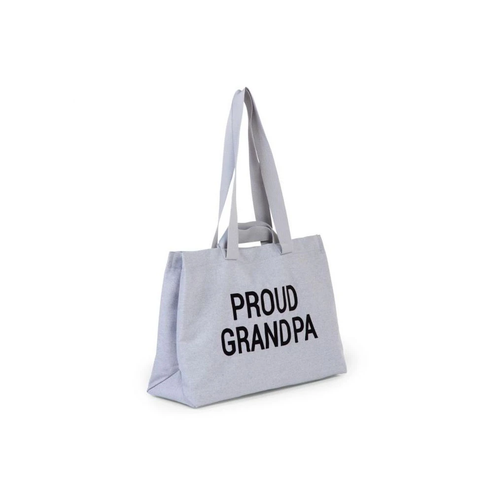 Childhome Sac à Langer Proud Grandpa En Toile Gris 2 Childhome Sac à Langer Proud Grandpa En Toile Gris – Image 2