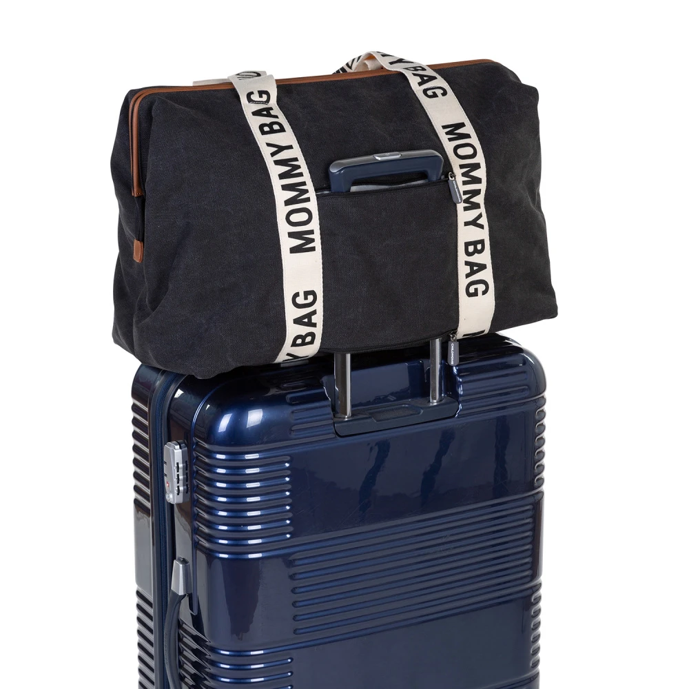 Childhome Sac à Langer Mommy Bag Signature Canvas Noir 8 Childhome Sac à Langer Mommy Bag Signature Canvas Noir – Image 8