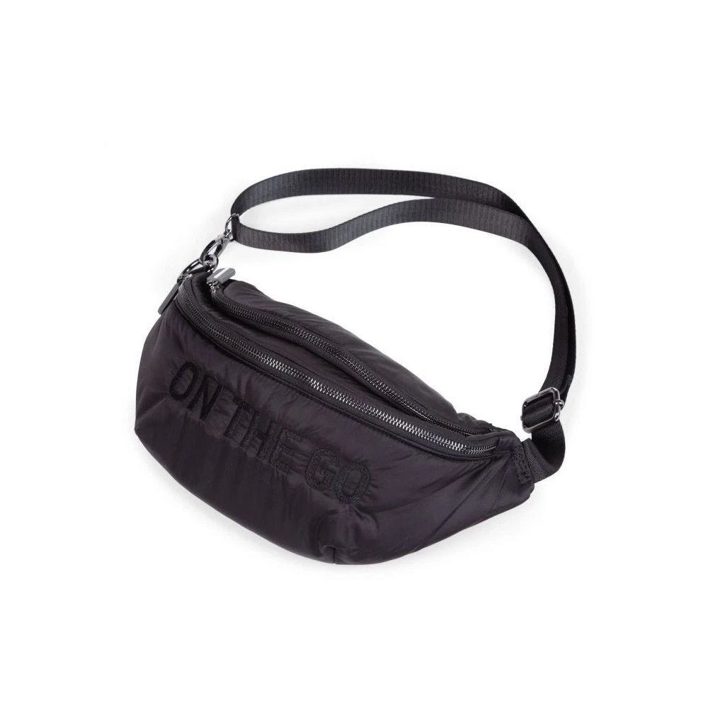 Childhome Sac Banane On The Go Matelasse Noir 2 Childhome Sac Banane On The Go Matelasse Noir – Image 2