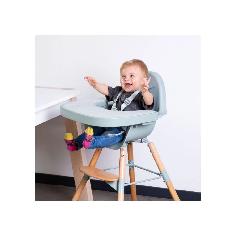 Childhome Chaise Haute évolutive Evolu 2 Réglable En Hauteur Naturel Menthe 7 Childhome Chaise Haute évolutive Evolu 2 Réglable En Hauteur Naturel Menthe – Image 7