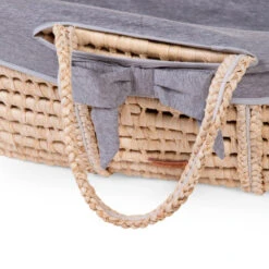 Childhome Couffin Panier Moise Natural + Matelas + Habillage Jersey Gris 5 Childhome Couffin Panier Moise Natural + Matelas + Habillage Jersey Gris -Allobébé cw063661149 2