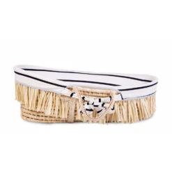 Childhome Couffin Panier Moise Raffia + Matelas + Habillage Jersey Marin
