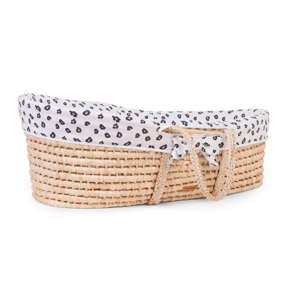 Childhome Couffin Panier Moise Natural + Matelas + Habillage Jersey Léopard 3 Childhome Couffin Panier Moise Natural + Matelas + Habillage Jersey Léopard – Image 3