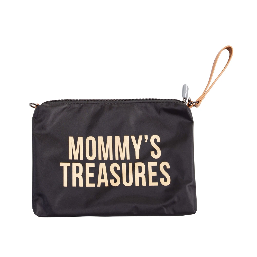 Childhome Pochette Mommy's Treasure Noire Et Or 1 Childhome Pochette Mommy's Treasure Noire Et Or